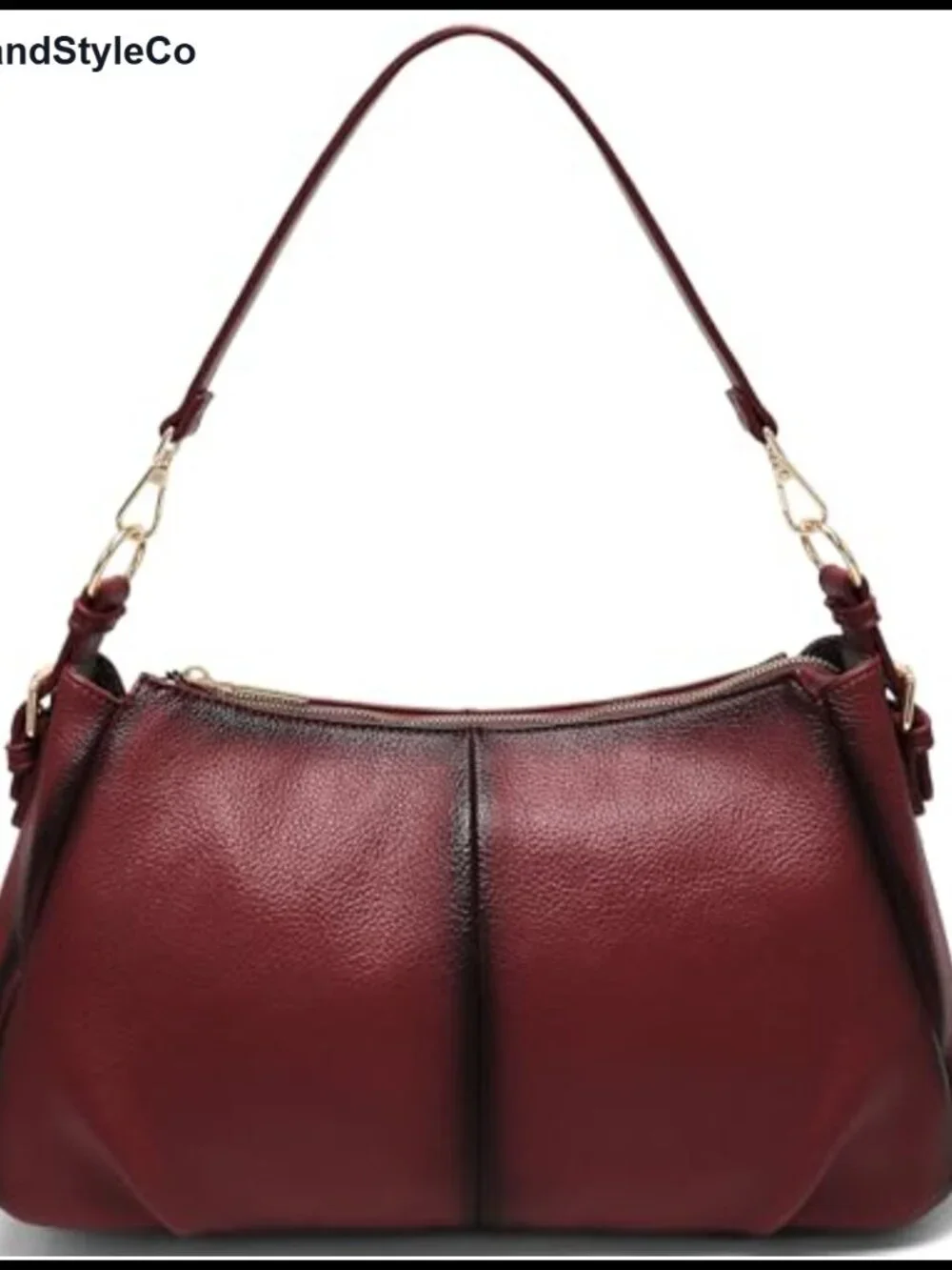 Vegan Leather Hobo Handbag Women Satchel Shoulder Purse Soft